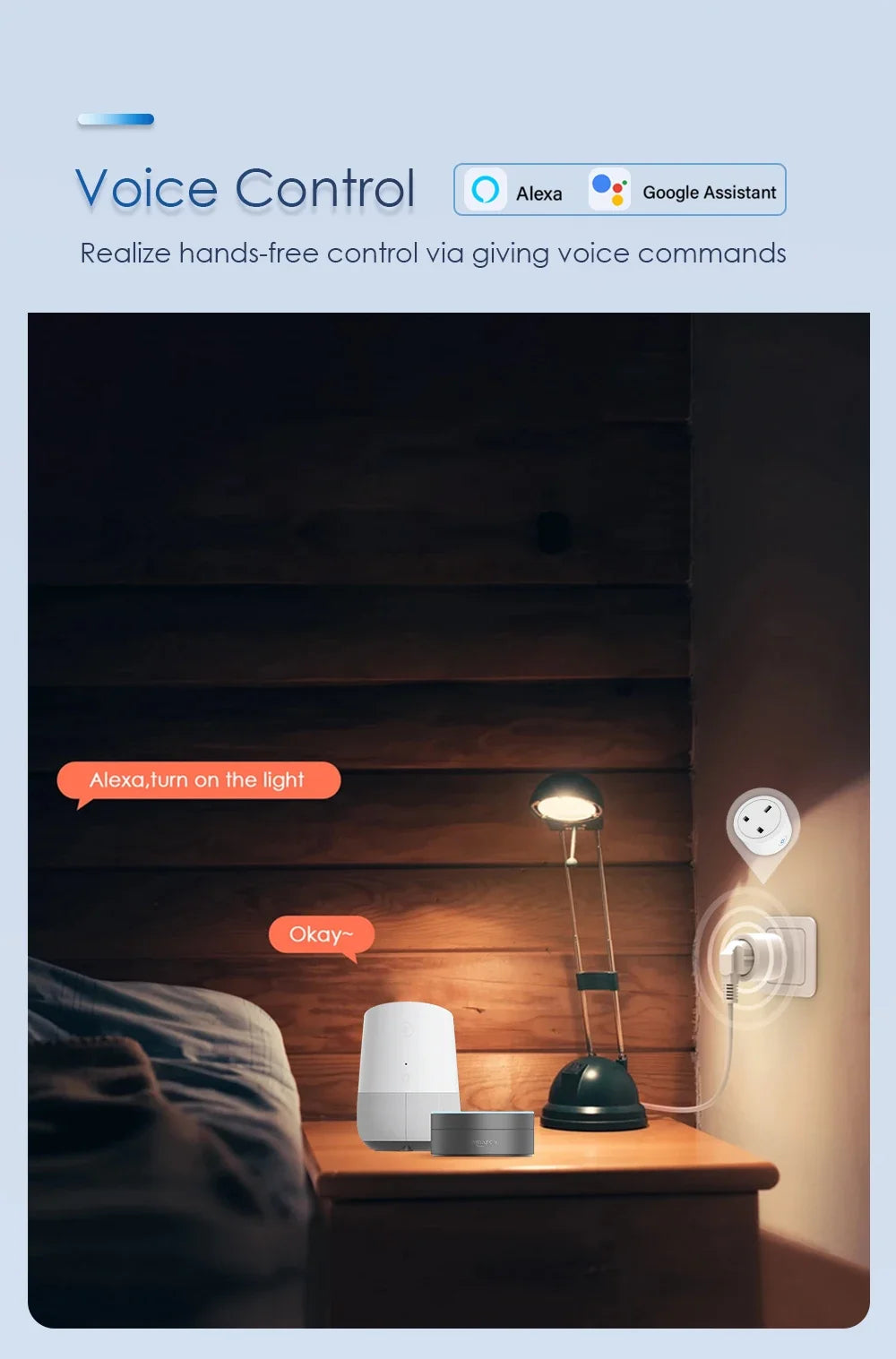 20A 16A UK Plug TUYA WIFI Smart Socket With Power Monitor Voice Control Timing Home Power Socket Works with Alexa Google Home