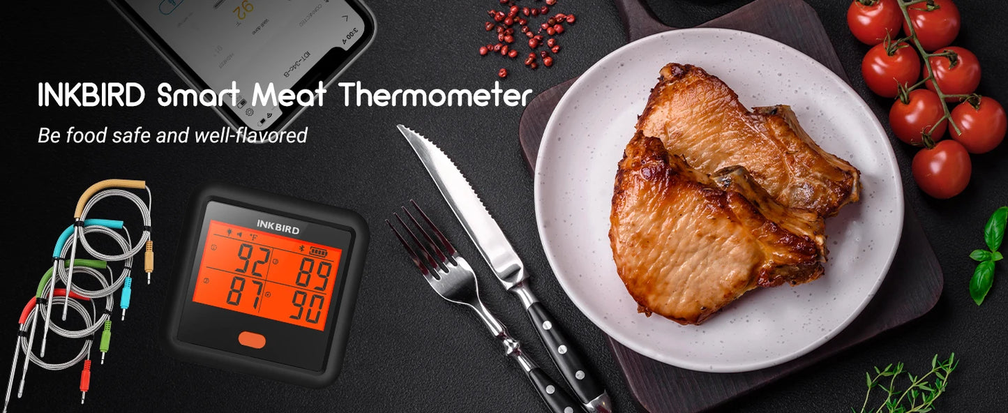 New Wireless Meat Food Thermometer for Oven Grill BBQ Smoker Kitchen Smart Digital Bluetooth Barbecue Thermometer Temperature