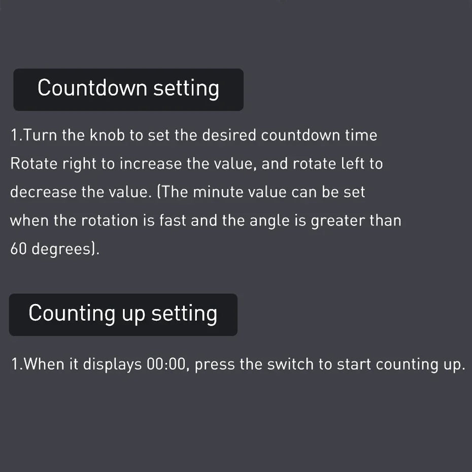 Magnetic Kitchen Timer Digital Timer Manual Countdown